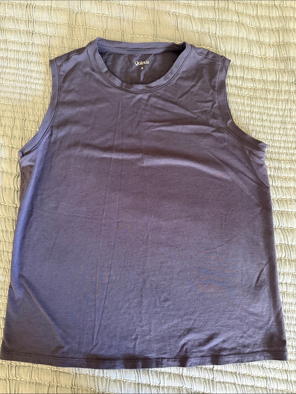QUINCE cotton model muscle tank